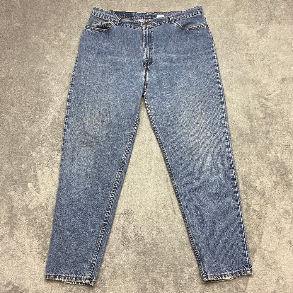 Vintage Levi 522 Tapered Fit Leg Blue Jeans Womens Plus Size 20 Med Made in USA